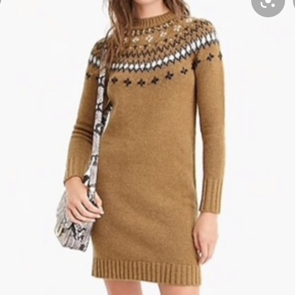 J Crew dress fair isle xs like new - Picture 3 of 3
